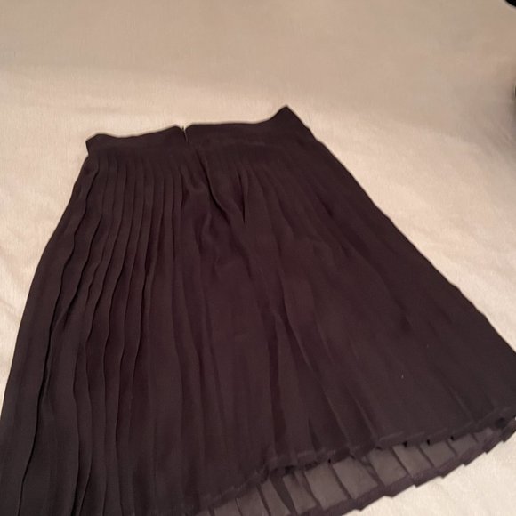 American Apparel Chiffon Sheer Black Pleated Skirt - Picture 2 of 6
